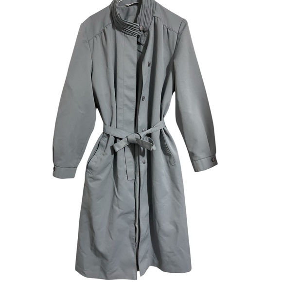 Vintage Forecaster of Boston Light Blue Trench Coat - Picture 3 of 8